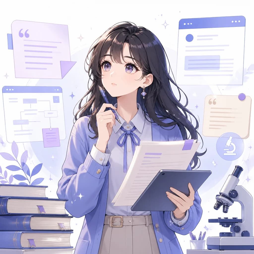 학생/연구자 AI 도구 추천 캐릭터 이미지