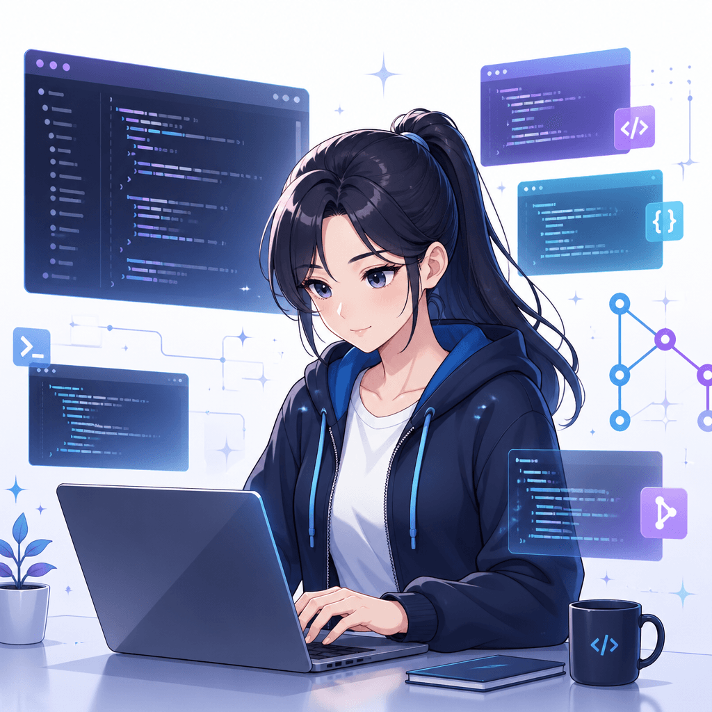 개발자 AI 도구 추천 캐릭터 이미지