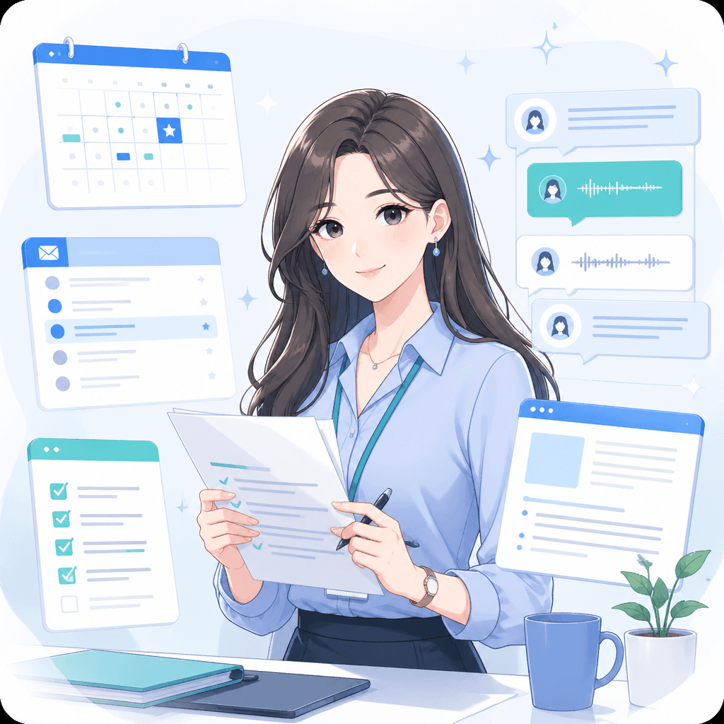 직장인 AI 도구 추천 캐릭터 이미지
