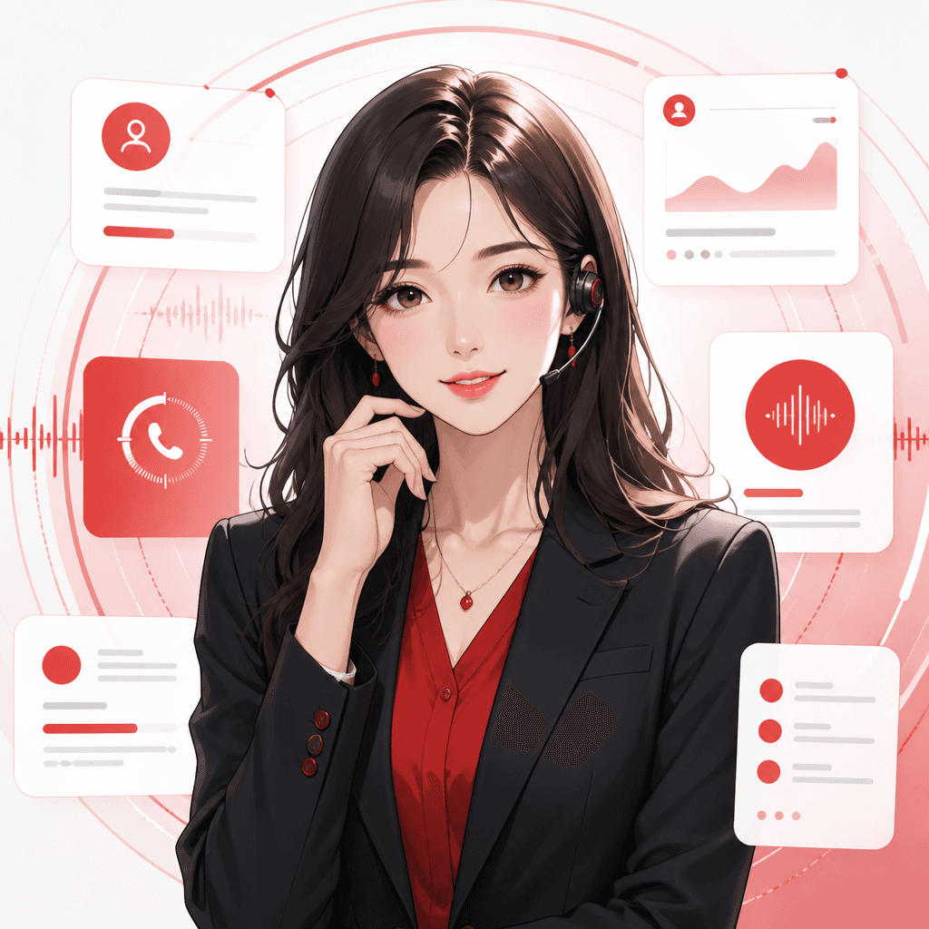 에이닷 여성 캐릭터 일러스트