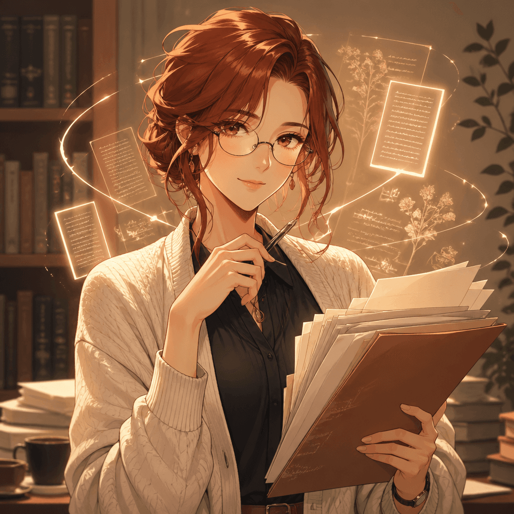 Claude 여성 캐릭터 일러스트