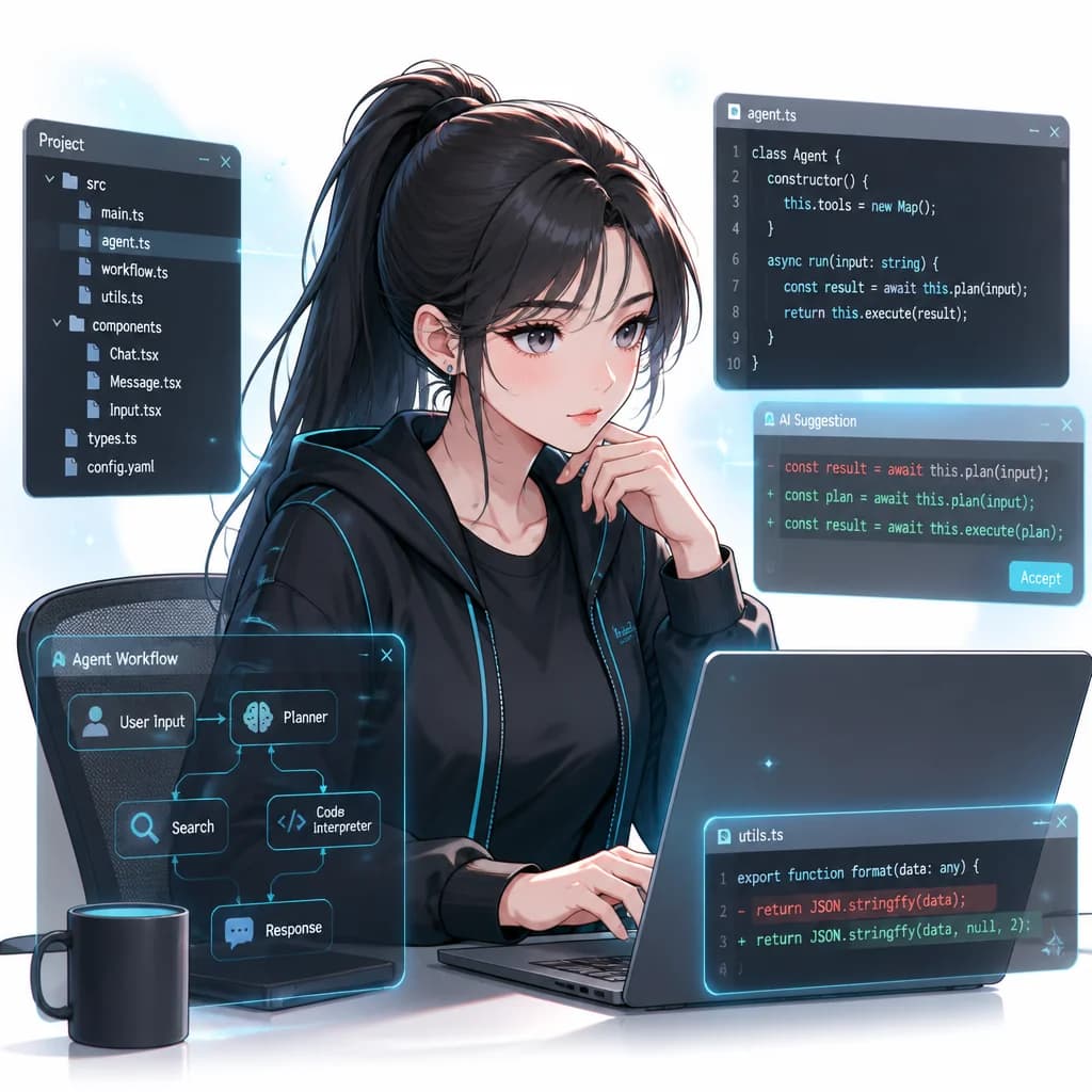 Cursor 캐릭터 일러스트