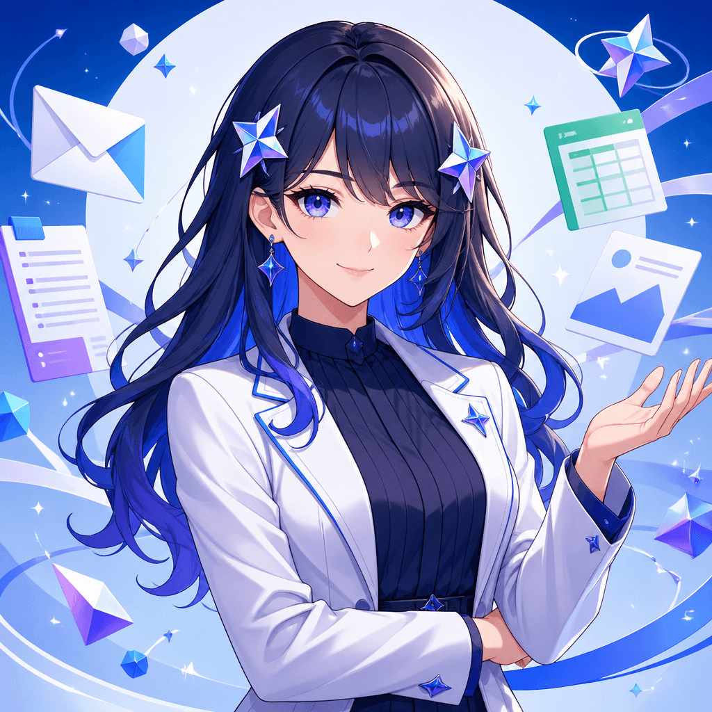 Gemini 여성 캐릭터 일러스트